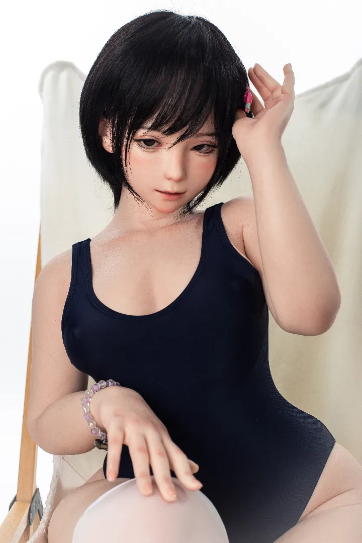 125cm (4ft1) Petite Cup Real Skin Texture Silicone Sex Doll Sana, ROS Head